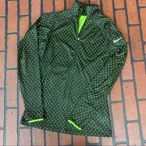 Nike Pro Polka Dot 1/4 Zip Running Pullover
